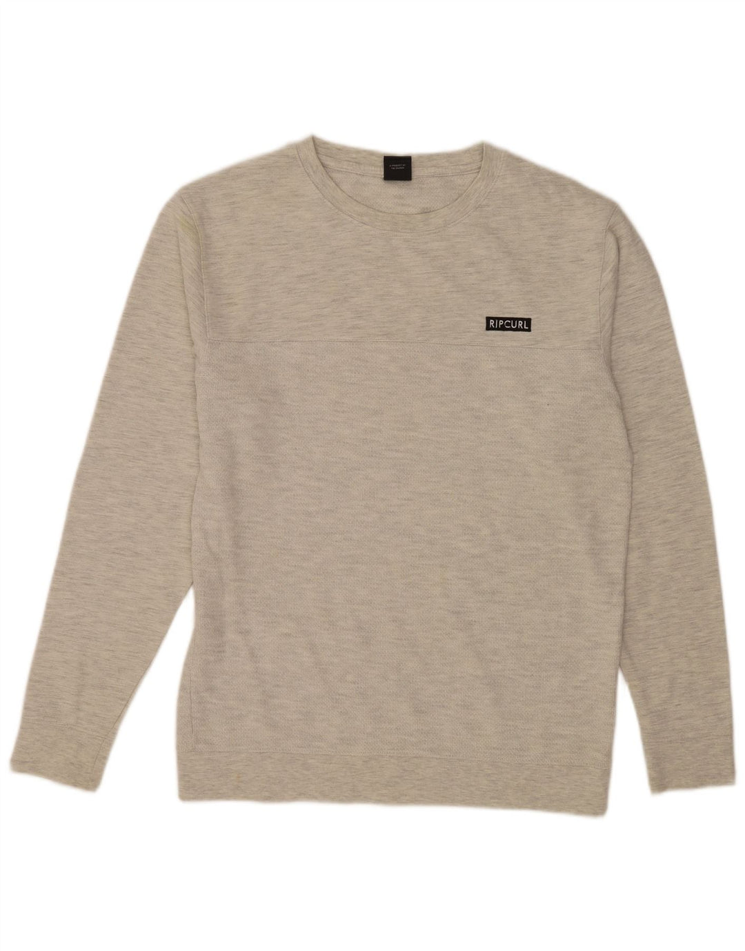 Rip Curl Herren-Pullover mit Rundhalsausschnitt, mittelgrau gefleckte Baumwolle