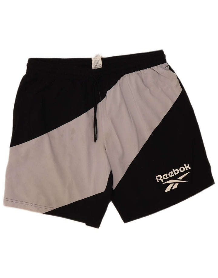 Reebok Herren Graphic Sport Shorts XL Schwarz Colourblock Polyester