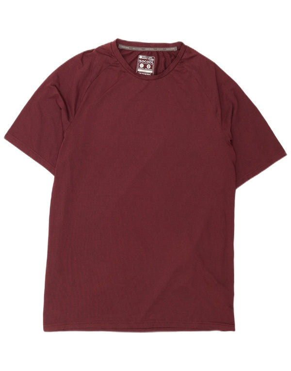 Mountain Warehouse Herren-T-Shirt-Oberteil, groß, burgunderrotes Polyester