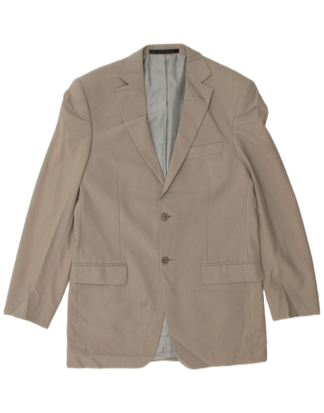 Marks & Spencer Herren-Blazer mit 2 Knöpfen, UK 38, mittelbeigefarbenes Polyester