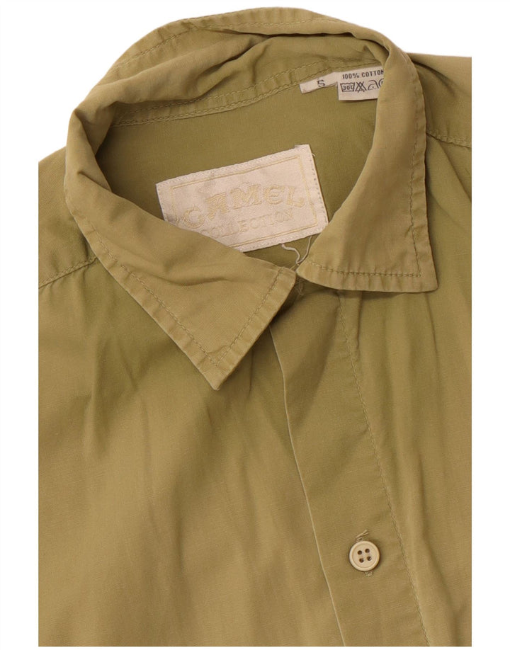 CAMEL ACTIVE Herren Kurzarmhemd Small Khaki Baumwolle