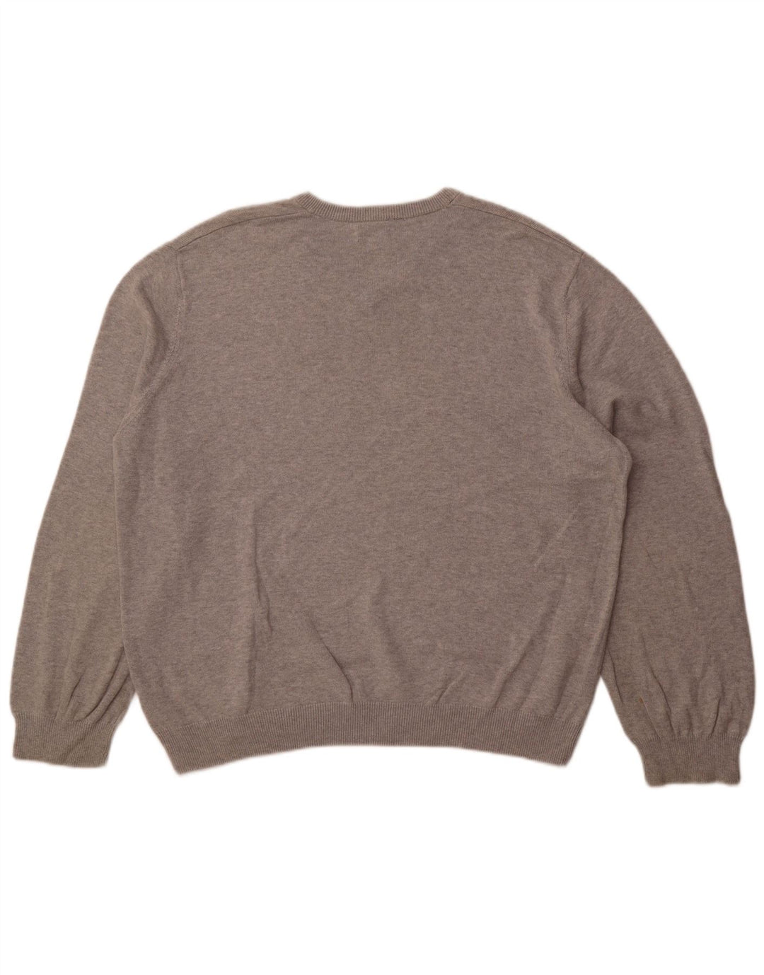 Marks & Spencer Herren-Pullover mit V-Ausschnitt, 2XL, graue Baumwolle