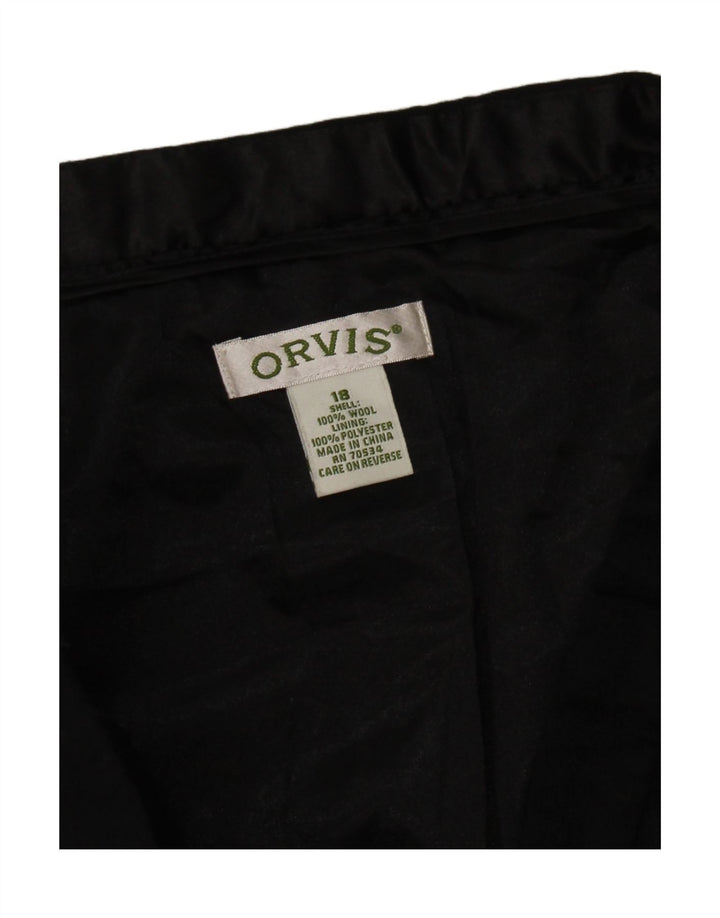 Orvis Damen Trompetenrock US 18 2XL W38 Schwarze Wolle