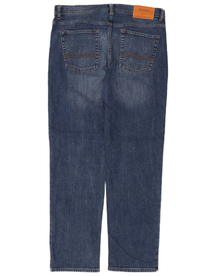 Timberland Herren Straight Jeans W34 L32 Blaue Baumwolle
