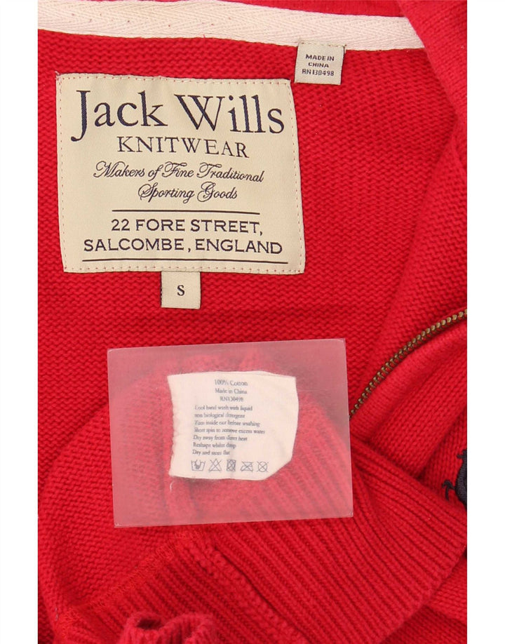 Jack Wills Herren-Strickjacke mit Kapuze, klein, aus roter Baumwolle