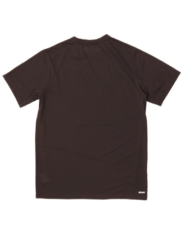 New Balance Mens Graphic T-Shirt Top Medium Black Polyester