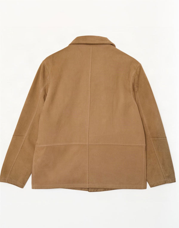 Vintage Herren Wildlederjacke UK 38 Medium Beige Leder