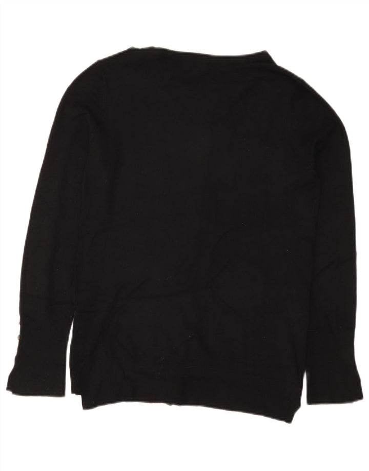 Zara Damen-Cardigan-Pullover UK 14 Große schwarze Viskose