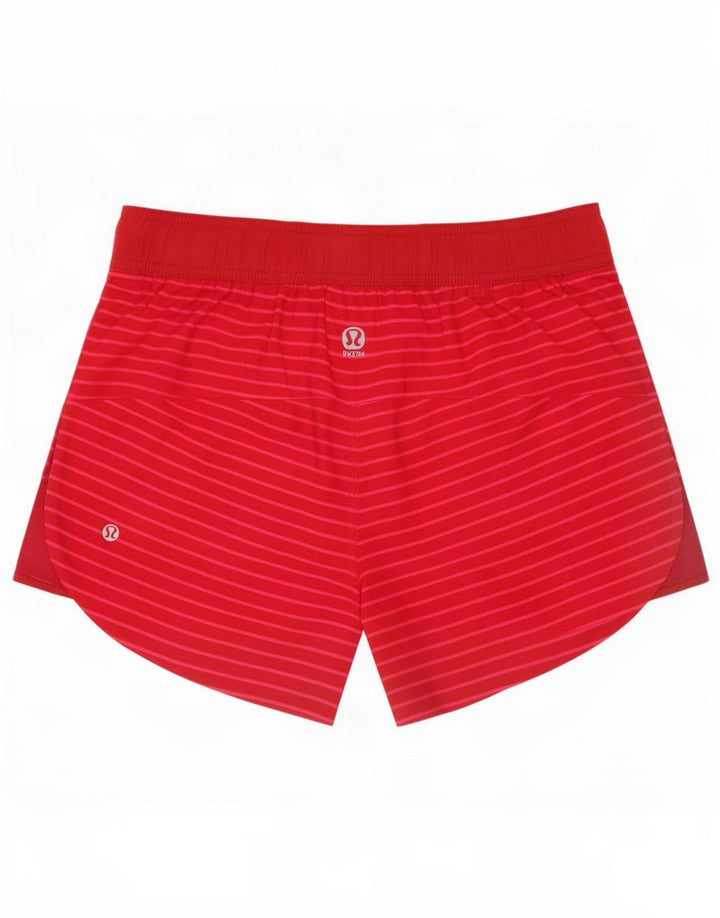 Lululemon Damen Sportshorts US 6 Mittelrosa gestreift