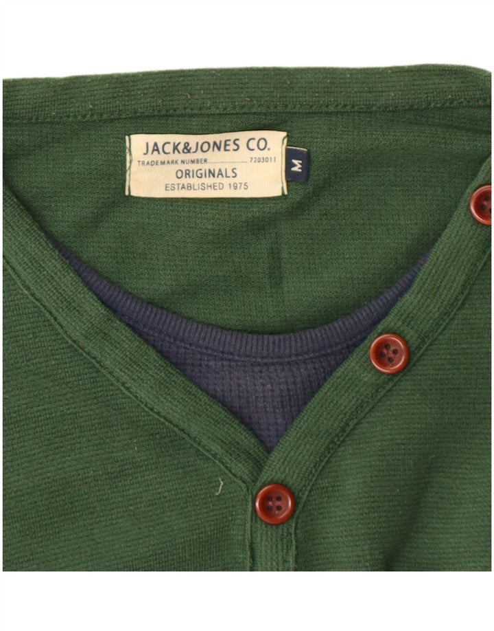 JACK & JONES Herren Top Langarm Mittelgrün