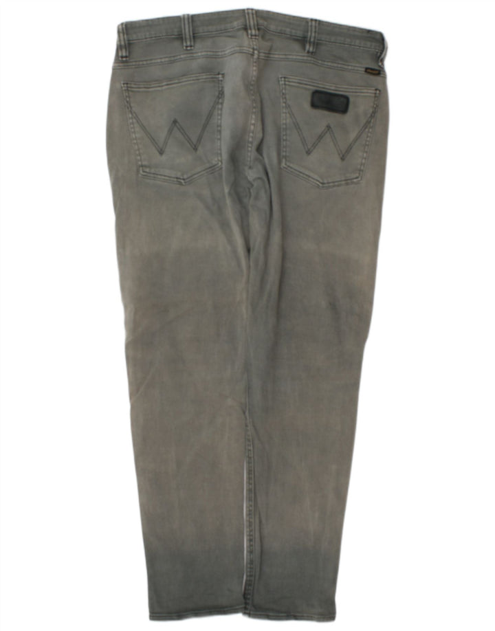 Wrangler Herren Tapered Jeans W36 L30 Graue Baumwolle