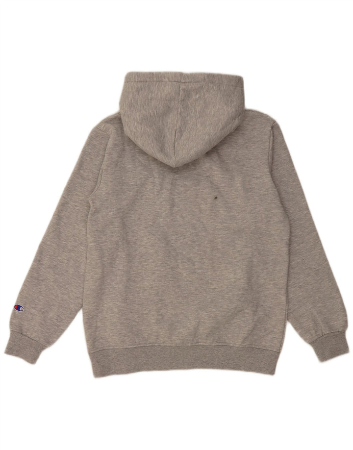 CHAMPION Womens Graphic Hoodie Jumper UK 14 Medium Grey