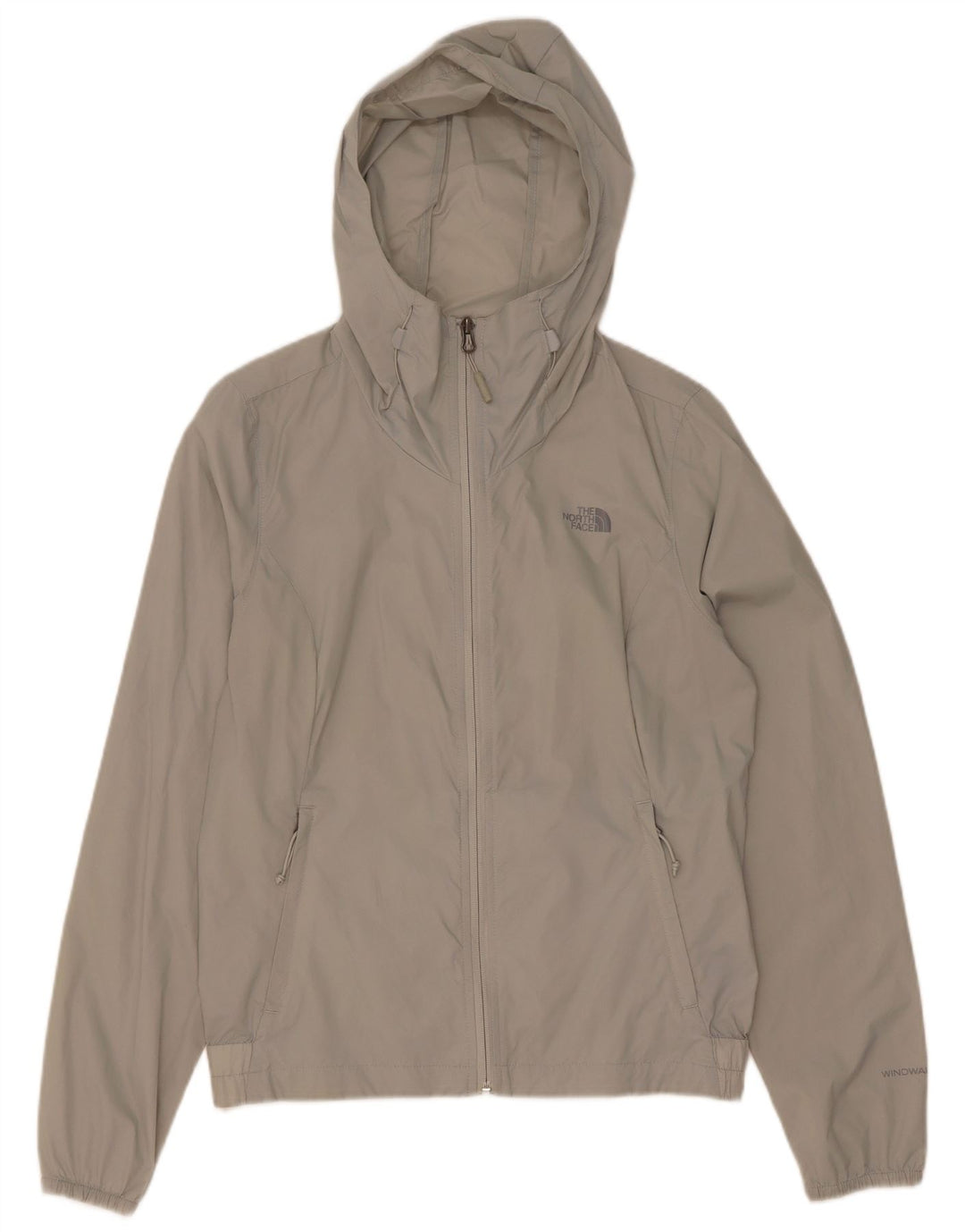 The North Face Womens Hooded Oversized Rain Jacket UK 10 Small Graues Nylon