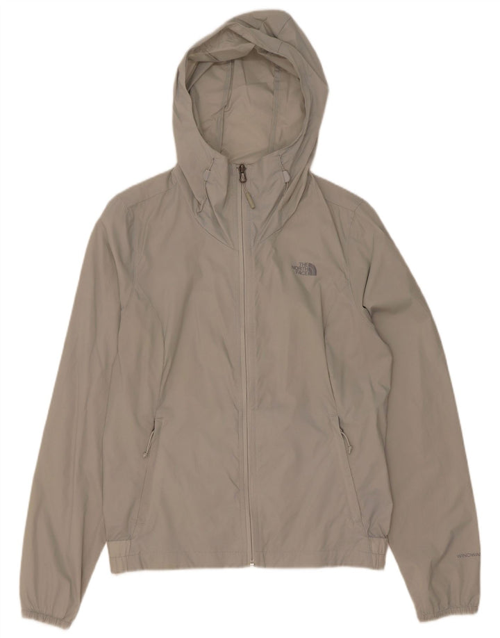 The North Face Womens Hooded Oversized Rain Jacket UK 10 Small Graues Nylon