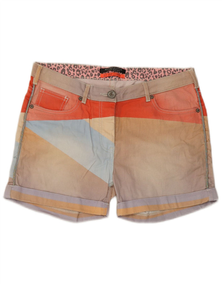 MAISON SCOTCH Womens Denim Shorts W26 Small Multicoloured Colourblock