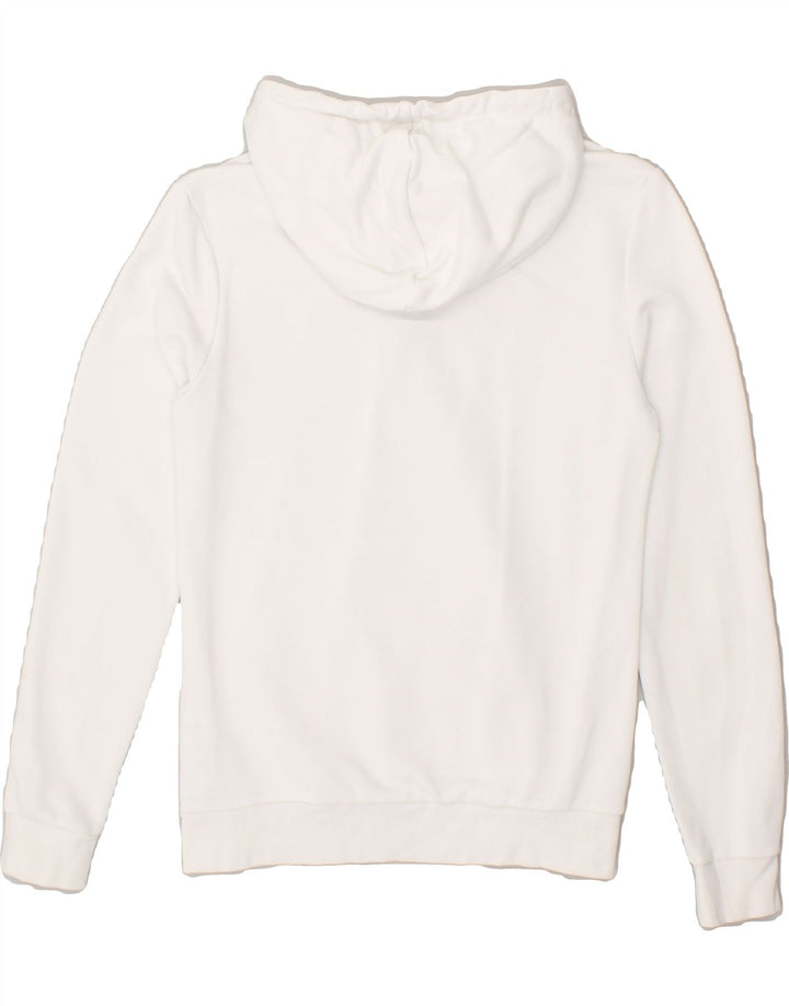 PUMA Mens Graphic Hoodie Jumper Small White Cotton | Vintage Puma | Thrift | Second-Hand Puma | Used Clothing | Messina Hembry 