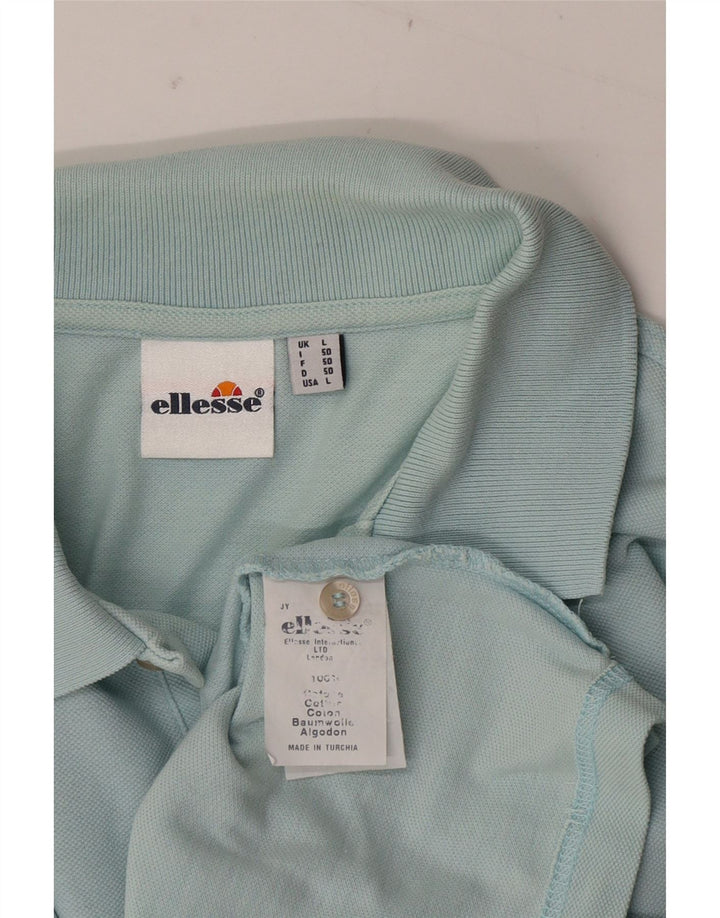 Ellesse Herren-Poloshirt, große blaue Baumwolle