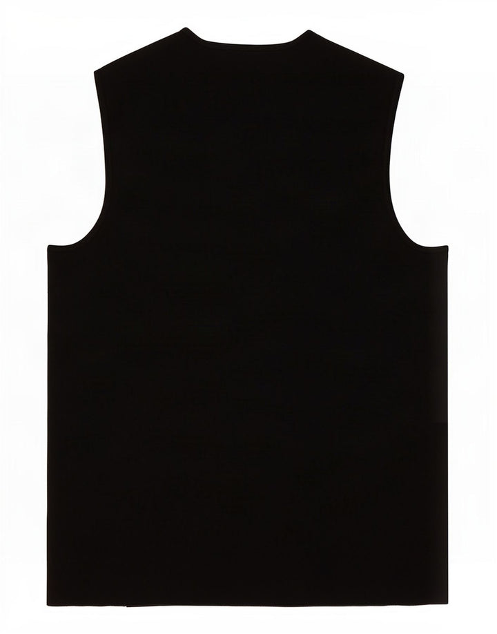Zara Damen Weste Top UK 10 Small Schwarz Polyester