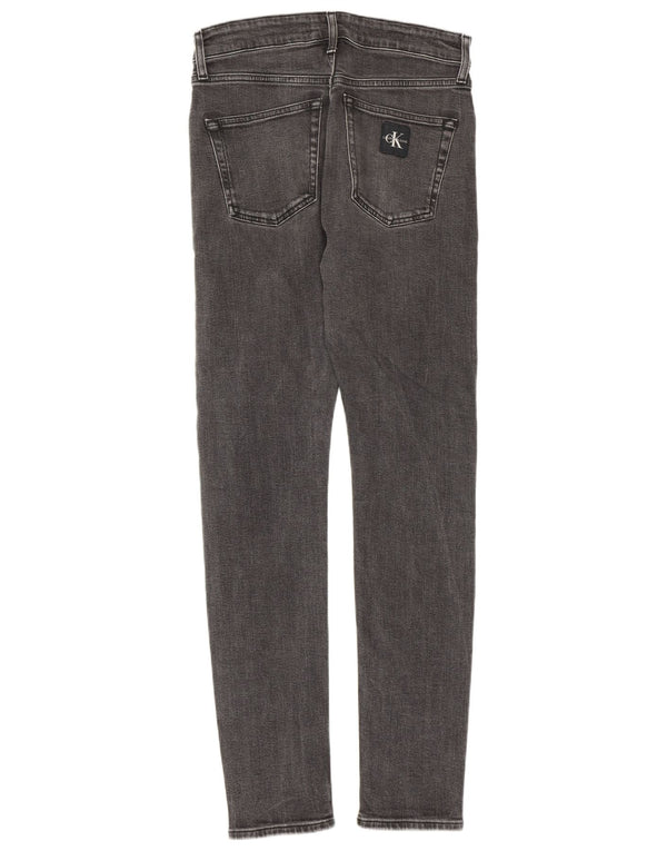 Calvin Klein Herren Slim Tapered Jeans W28 L32 Graue Baumwolle