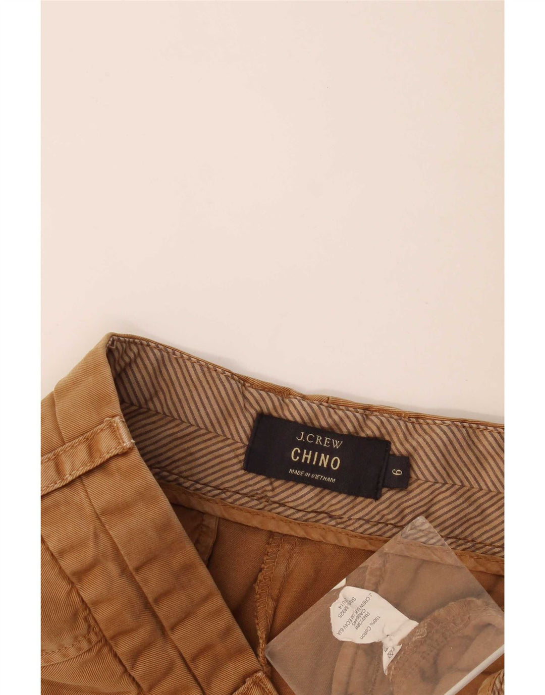 J. Crew Damen Chinoshorts US 6 Medium W32 Beige Baumwolle