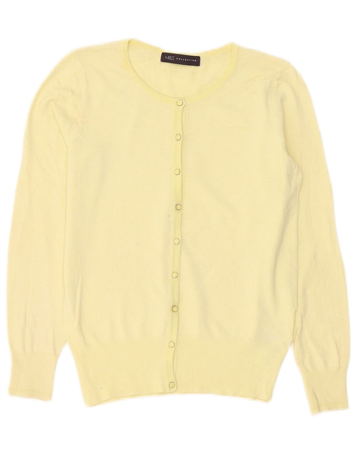 Marks & Spencer Damen-Cardigan-Pullover UK 8 Small Gelbe Viskose