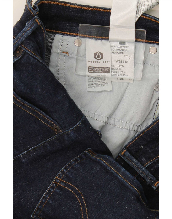 Levi's Damen 712 Slim Jeans W28 L30 Marineblaue Baumwolle