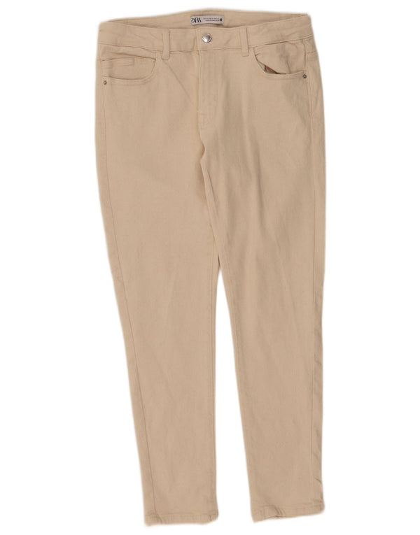 Zara Damen Slim Jeans EU 42 Large W32 L28 Beige