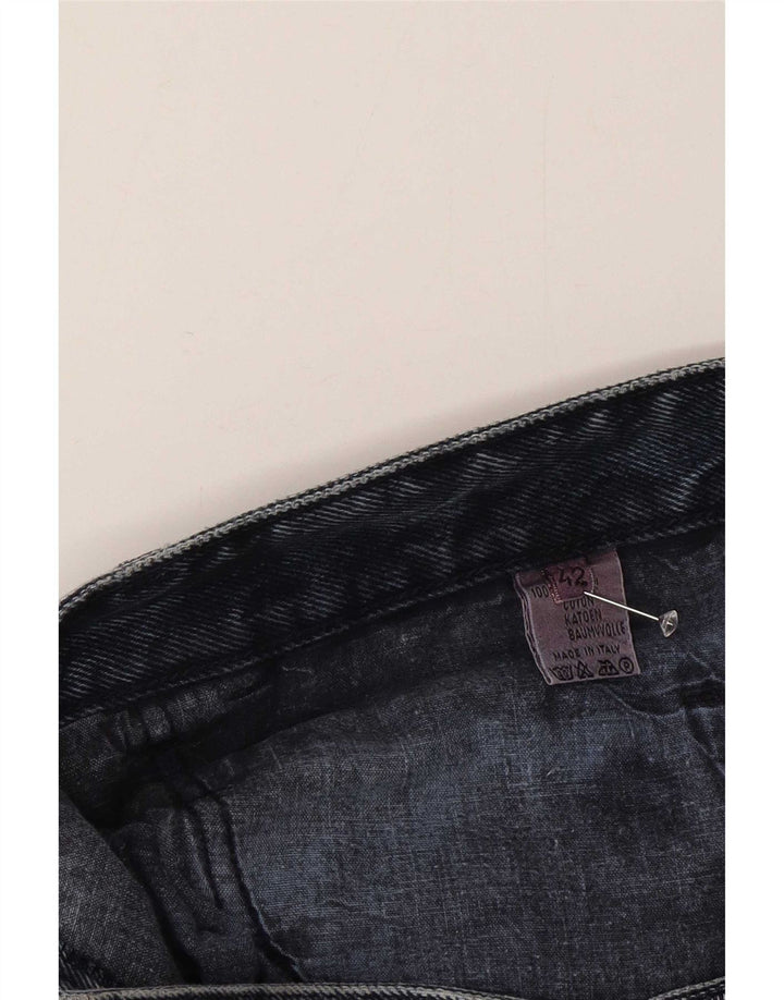 Trussardi Herren Straight Jeans W42 L28 Blaue Baumwolle