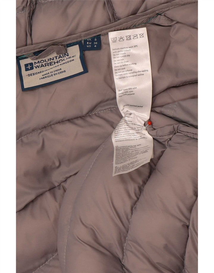 Mountain Warehouse Wattierte Damenjacke mit Kapuze, Größe S, Grün, Farbblock