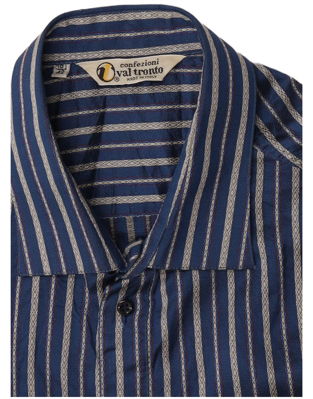 Vintage Herrenhemd Größe 42 16 1/2 Große blaue Nadelstreifen