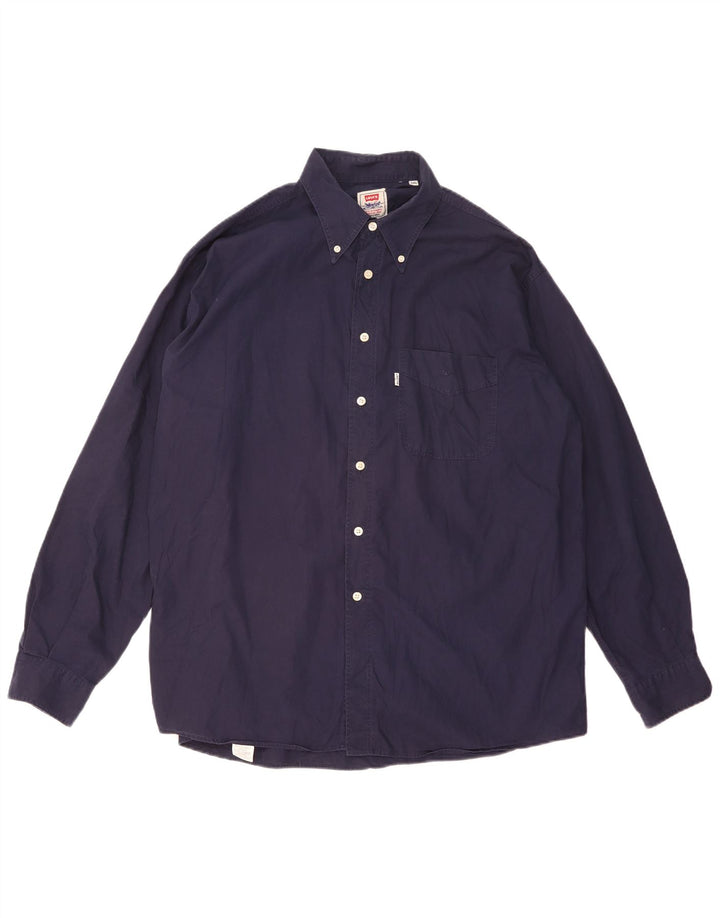 Levi's Herrenhemd 2XL Marineblau aus Baumwolle