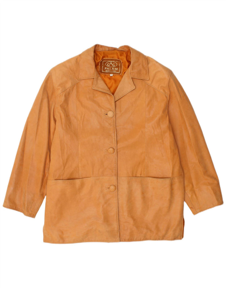 Vintage Damen Lederjacke UK 16 Large Beige