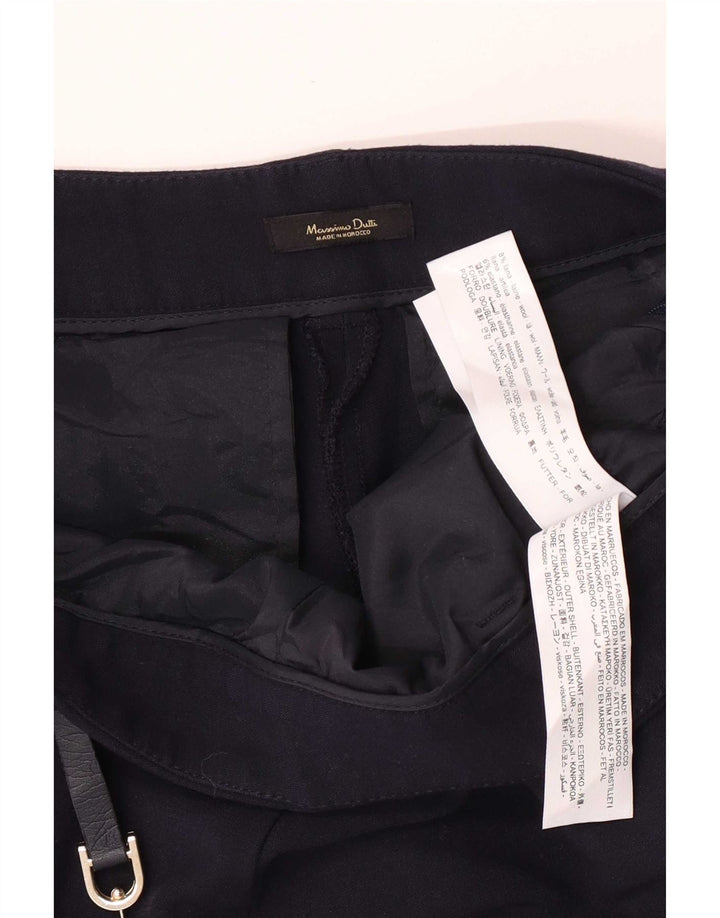 Massimo Dutti Damen Slim Anzughose EU 40 Medium W30 L27 Marineblaue Wolle