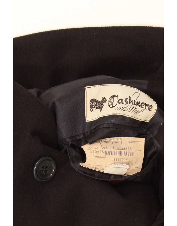 Vintage Herrenmantel IT 48 Mittelschwarzer Kaschmir