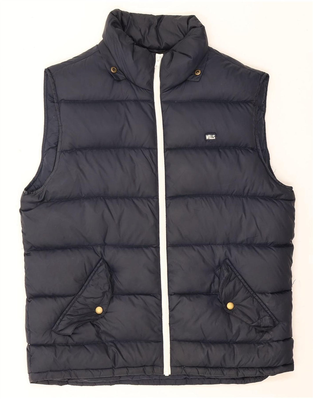 Jack Wills Herren Wattierte Weste UK 40 Large Marineblau