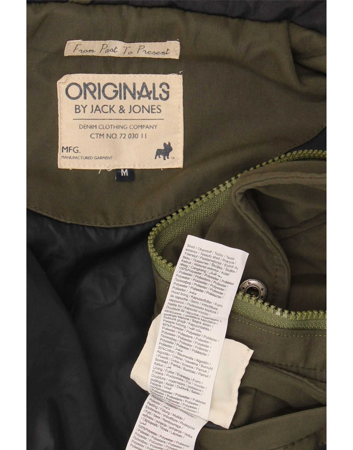 Jack & Jones Herren-Windbreakerjacke mit Kapuze, UK 38, mittleres Khaki, Polyester