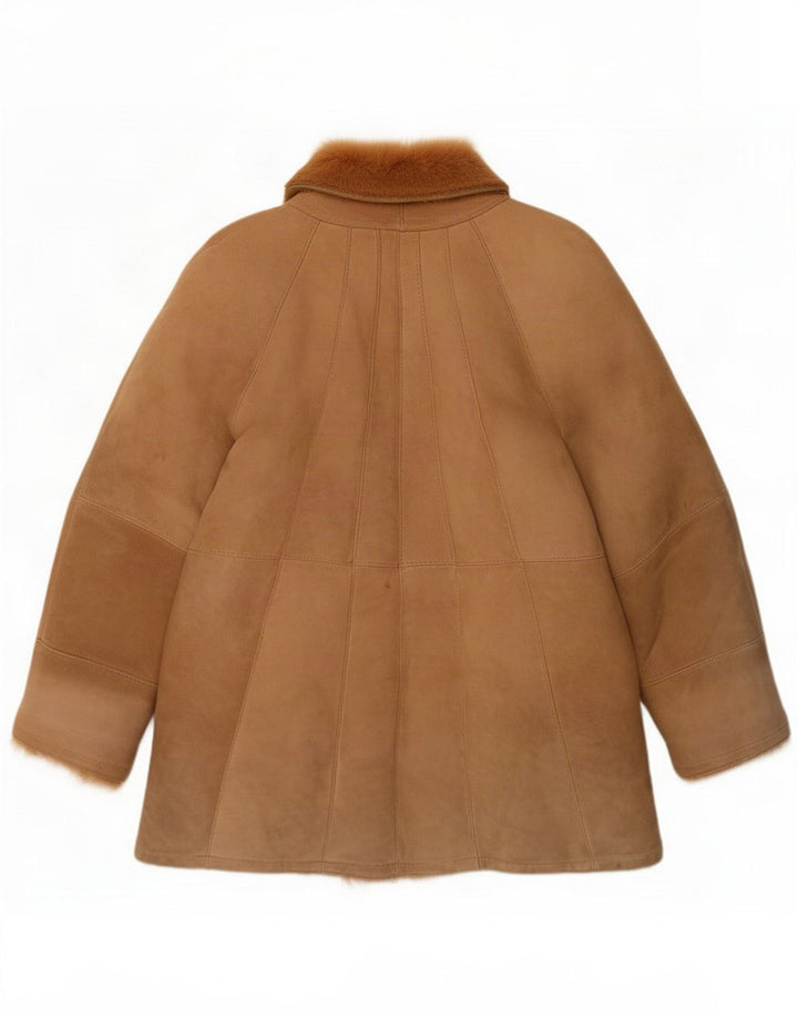 Vintage Damen-Lammfellmantel IT 44 Medium Beige