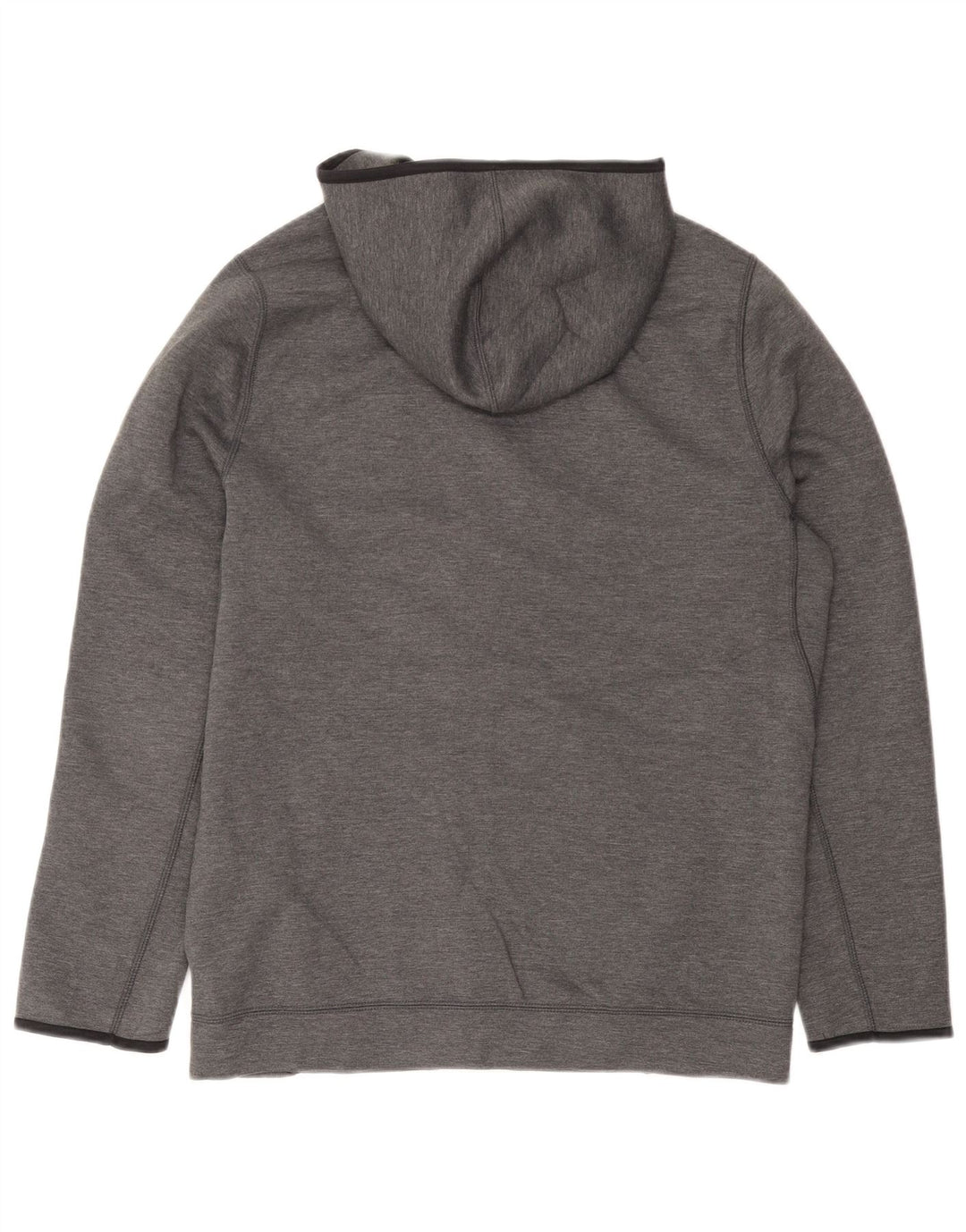 REEBOK Herren-Kapuzenpullover mit Reißverschluss, mittelgraues Polyester