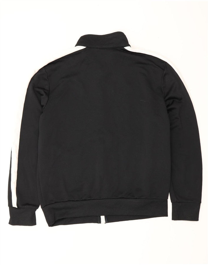 Puma Herren-Trainingsanzug-Top-Jacke, Mittelschwarzes Farbblock-Polyester
