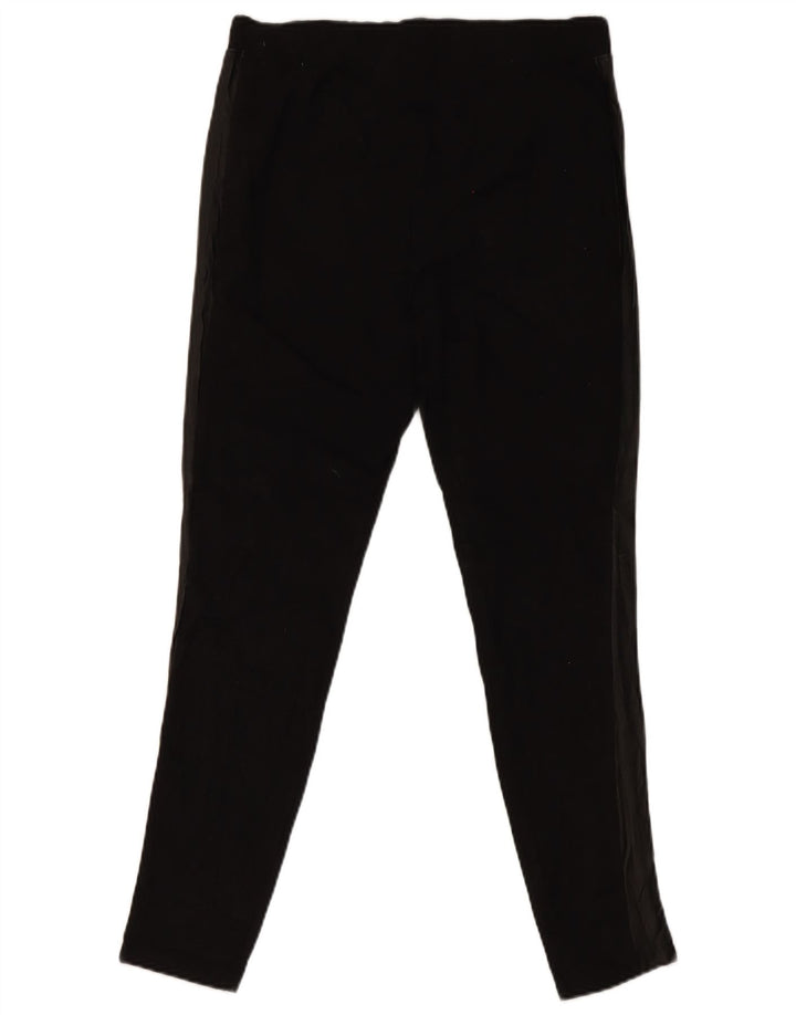 Dkny Damen Leggings UK 14 Large Schwarz Colourblock Baumwolle