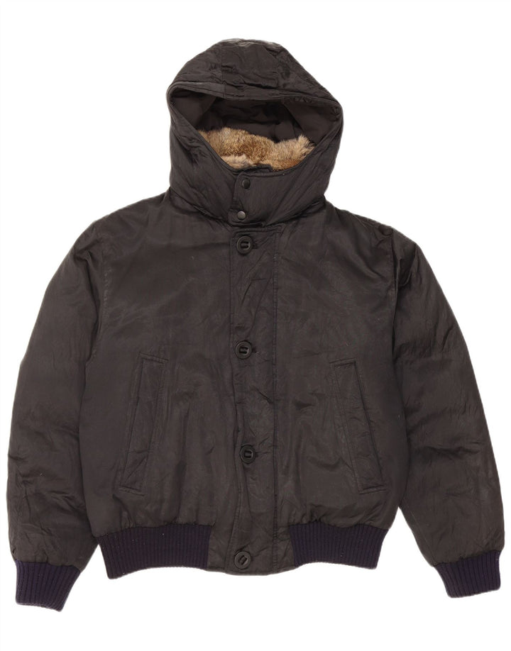 Pal Zileri Damen Kapuzenjacke IT 50 XL Schwarz Polyester