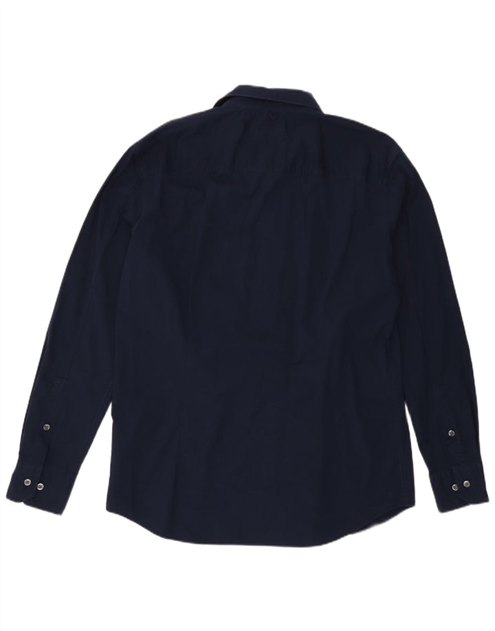 Tommy Hilfiger Herren Slim Fit Hemd XL Marineblau Baumwolle