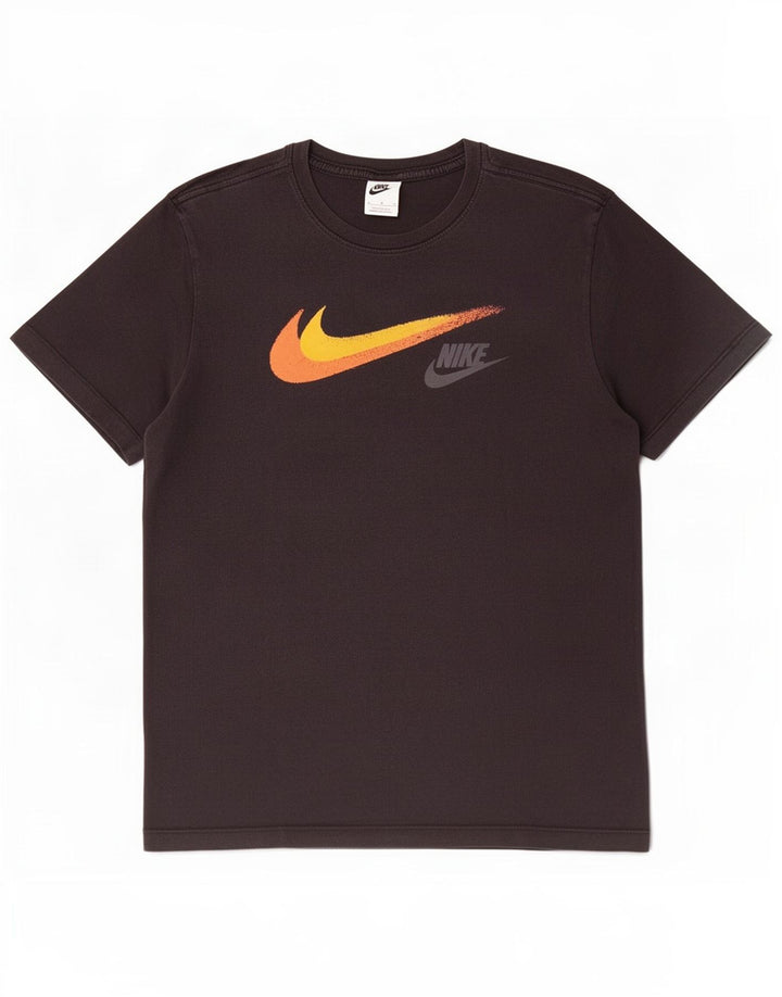 Nike Herren-T-Shirt mit Grafik, mittelgroß, schwarze Baumwolle