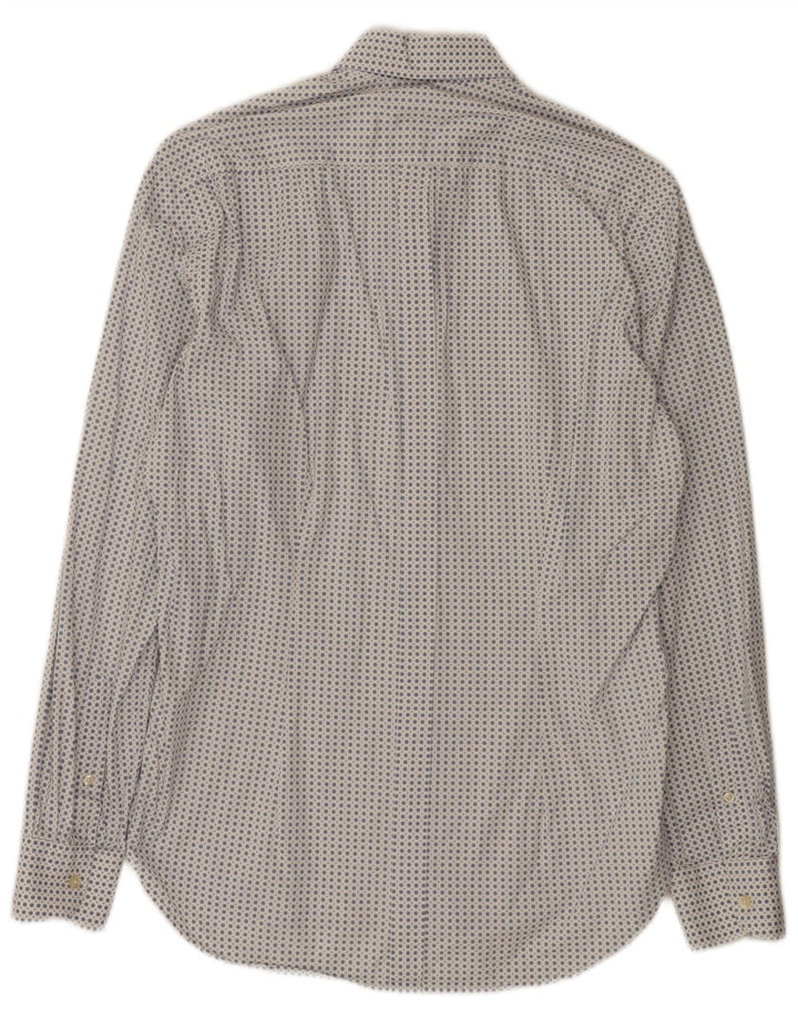 Best Company Herren-Slim-Fit-Hemd aus mittelweiß gepunkteter Baumwolle