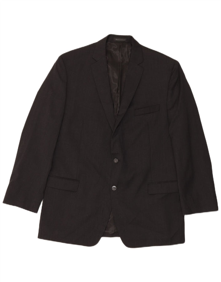 Calvin Klein Herren-Blazer mit 2 Knöpfen, UK 44, 2XL, graue Wolle