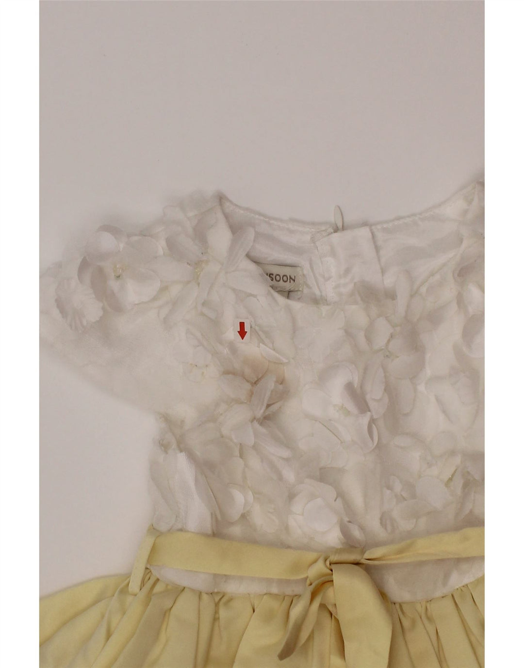 Monsoon A-Linien-Kleid für Mädchen, 2–3 Jahre, gelbes Colourblock-Polyester