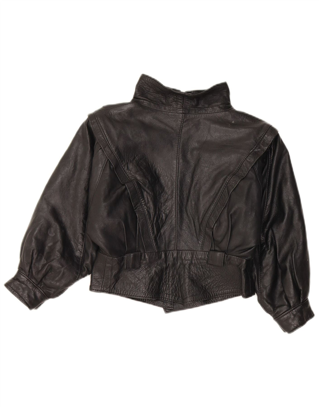 Vintage Mädchen Lederjacke 7-8 Jahre Mittelschwarzes Leder