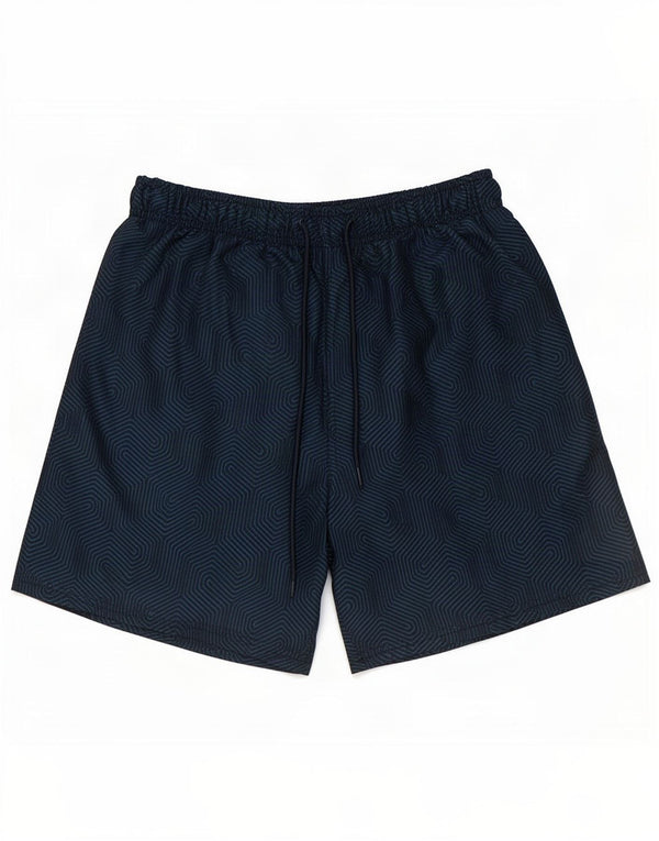 Mountain Warehouse Mens Sport Shorts Small Navy Blue Geometric Polyester