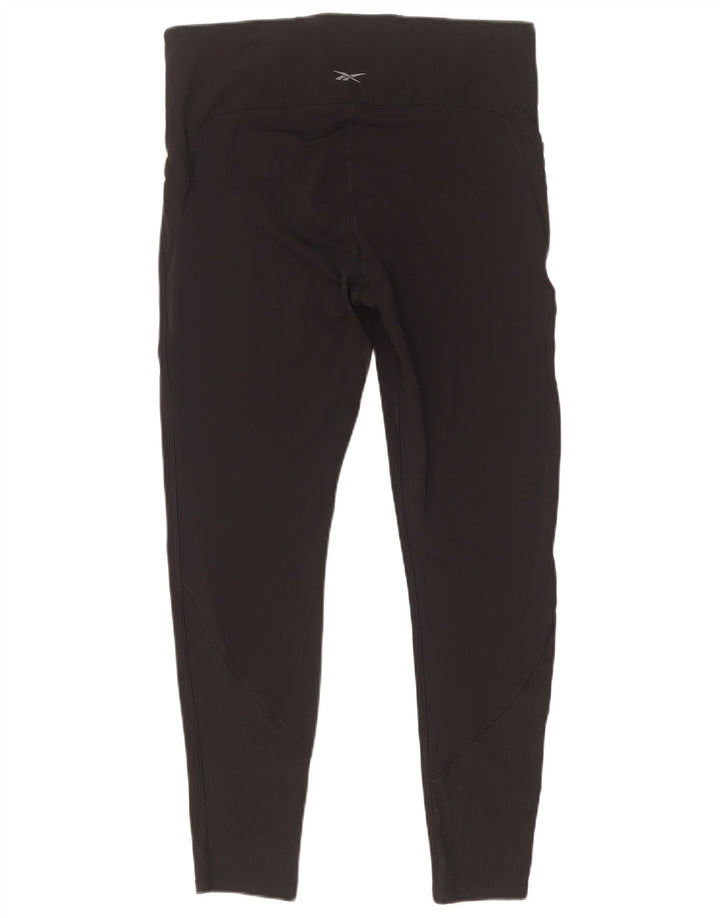 Reebok Damen Speedwick Leggings UK 14 Large Schwarz Polyamid