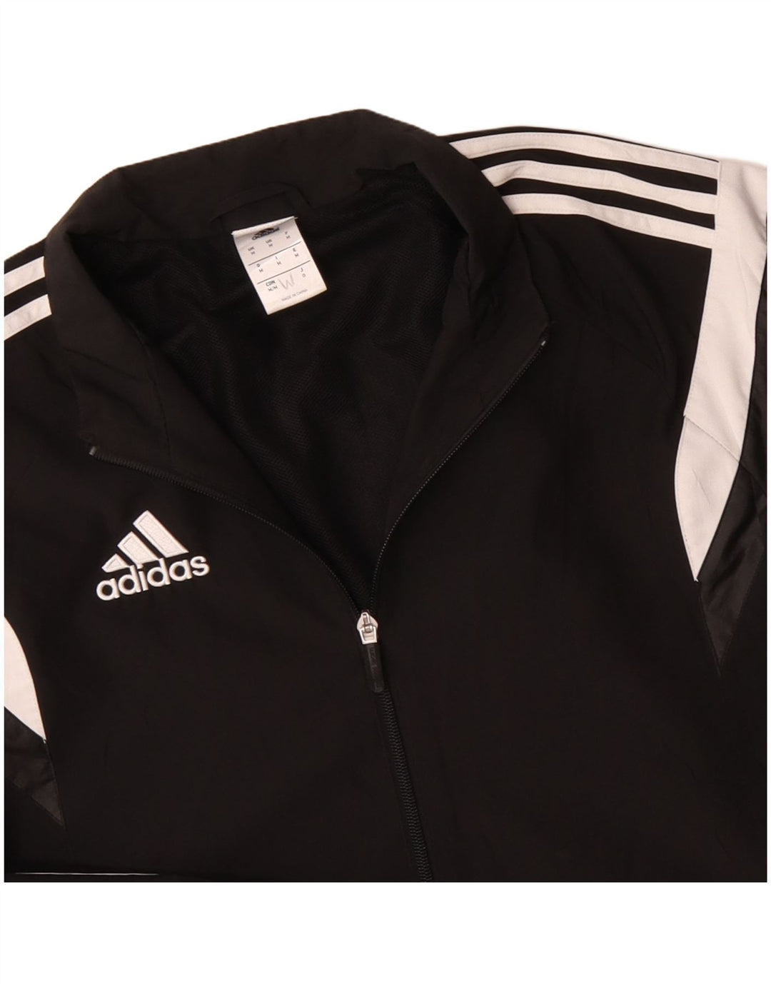 ADIDAS Herren-Trainingsanzug-Top-Jacke, Mittelschwarzes Farbblock-Polyester